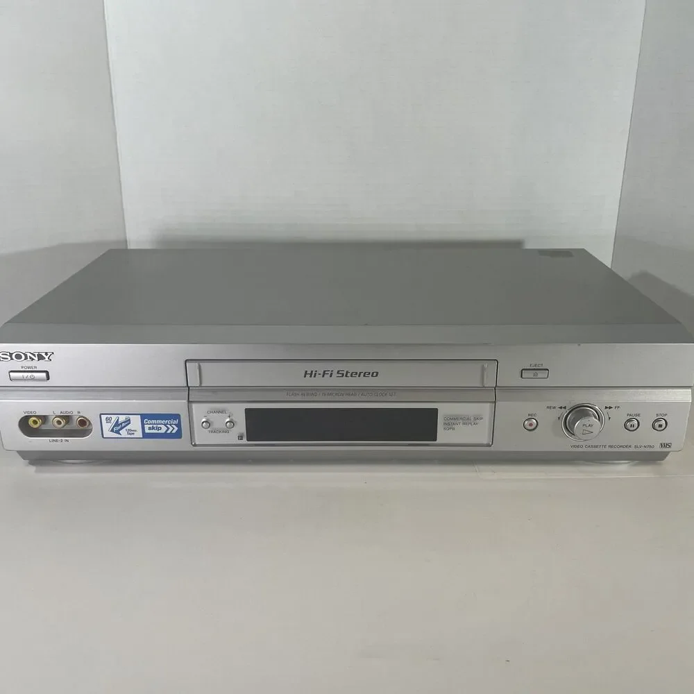 Sony SLV-N750 VHS VCR Hi-Fi Stereo 4 Head Tested Working Front AV Inputs